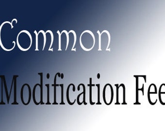 Common Modification Fee