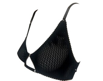 PONY bra, triangle bra, lycra with sheer dots,