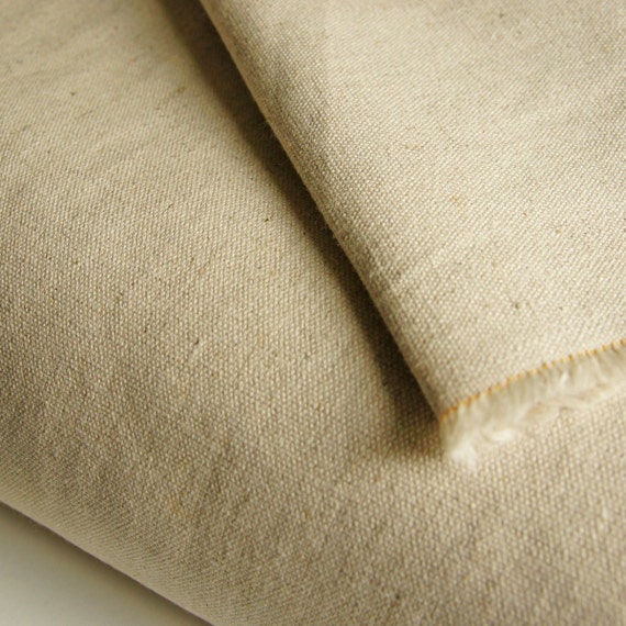 Natural Hemp Organic Cotton Canvas Fabric by 1/2 Metre
