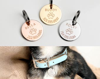 Personalized Dog Tag Pet Custom Collar Tag Dog ID Tag Cat Collar Personalized Pet Necklace - LCT