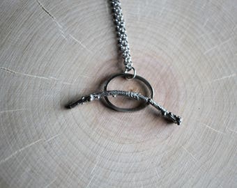 Cast Twig Sterling Silver Necklace