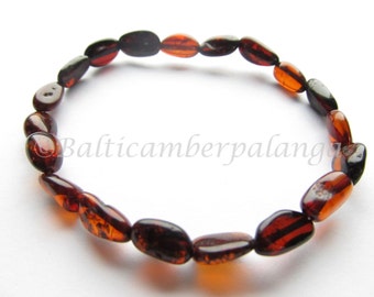 Baltic Amber Cherry Color Bracelet
