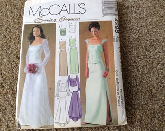 McCall’s 4298 Ladies Wedding Dress /bridesmaid dress 12- 14-16- 18 uncut