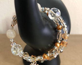 Jesse James beaded wrap memory wire bracelet