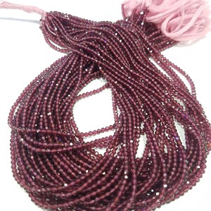 ON SALE pink Rhodolite garnet Gemstone Beads, Micro Faceted Round Beads, Size 2/3 mm, 13" Strand. AAA Amazing quality 100 % Natural