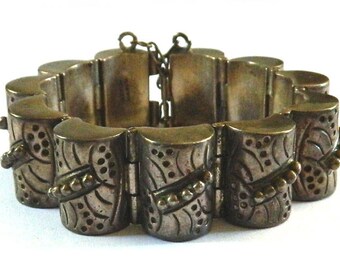 Vintage 1930's Mexican Sterling Silver Bracelet