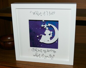 Beautiful, handmade 'What if I fall?' frame