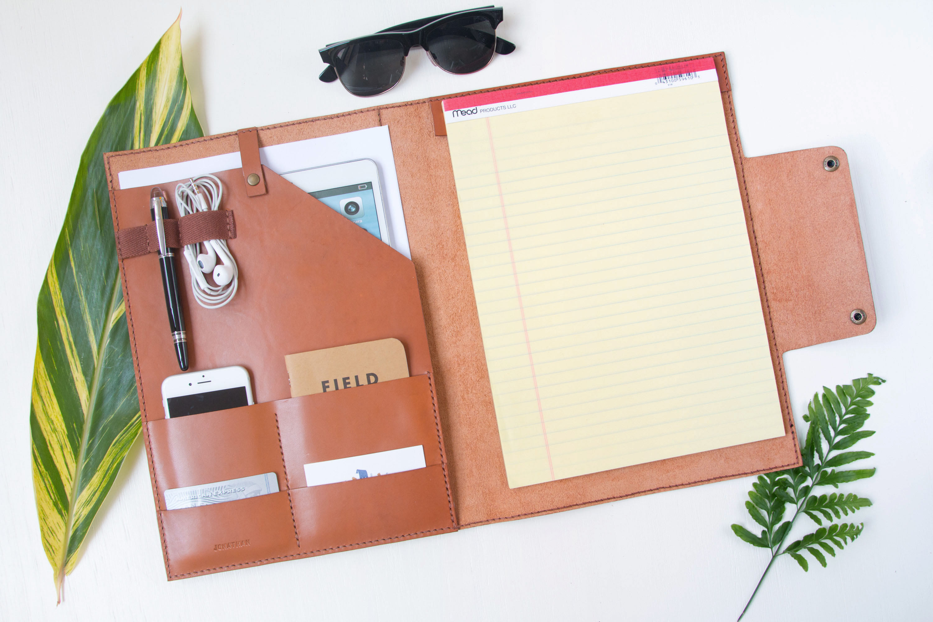Legal Pad Leather Document Folder Personalized Leather