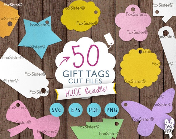 Download 50 Svg Gift Tags Svg Labels Cut File Bundle Digital svg