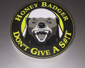 Honey badger decal | Etsy