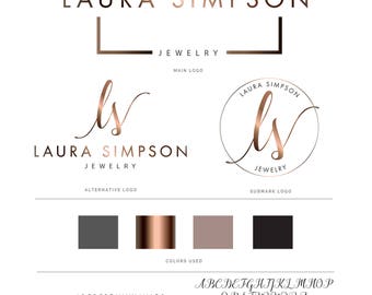 Logo Branding Kit, Mini branding kit, Logo design, Premade logo, Watermark logo, Photography Logo, Logo, Branding Package, Bronze Logo,