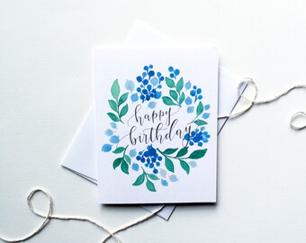 Watercolor Birthday Card