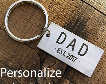 Dad Est 2017 Keychain Gift For Dad Christmas Gift New Dad Gift Fathers Day Dad Gift For Dad Soon To Be Dad Christmas Gift For Dad New Baby