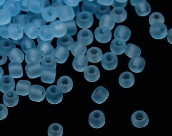 10g of beads 8/1 translucent light blue