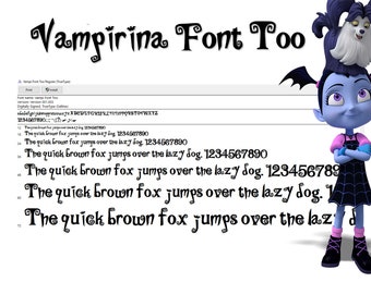 New Vampirina Font . New version True Type. To install and write. Vampi font ttf & otf