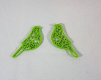 Embellishments/applique/subjects felt green bird