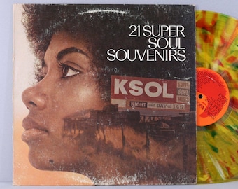 21 Super Soul Souvenirs Vol. 2 - Various Artists - Vintage Vinyl Record Album 1969 Colored Vinyl KSOL Compilation