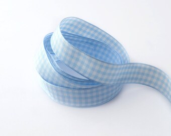 16 mm the meter gingham Ribbon
