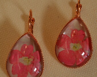 Verbena/ Nature Inspired Jewelry / Gift for Woman / Mother Gift/ Pressed flowers/ Pressed Flower Earrings