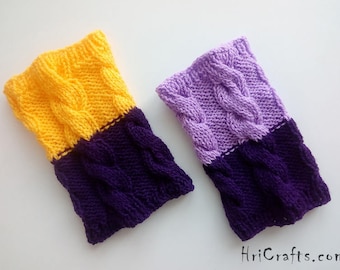 Knitted Reversible boot cuffs cable boot toppers Hand knit 2 in 1 boot cuffs Two colors leg warmer Boot socks Cable knit Fashion accessory