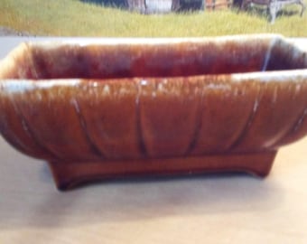 vintage Brush McCoy browndrip planter