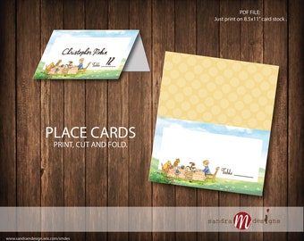 Classic Winnie the Pooh Baby Shower Place Cards