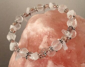 Rainbow Moonstone wrap bracelet