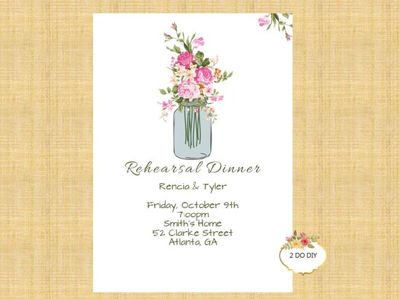 Blank Mason Jar Wedding Invitations 6