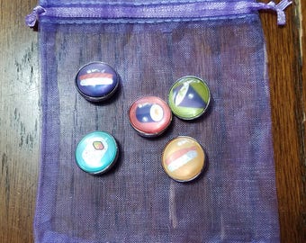 18mm Snap Button Charms - Sushi