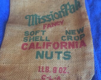 California Nuts Burlap Bag