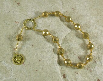 Helios Pocket Prayer Beads: Greek God of the Sun, All-Seeing Observer, Witness of Oaths