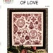cross stitch pattern sampler My Token Of Love S-1121 - Rosewood manor -Karen Kluba 2010 Anniversary wedding birthday