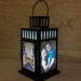 Battery operated LED lantern with custom photos! They make great centerpieces for birthdays or weddings and can be reused after the event!.