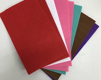 Trendy felt plates mix, approx. 100 gr, 1 mm, color-sorted