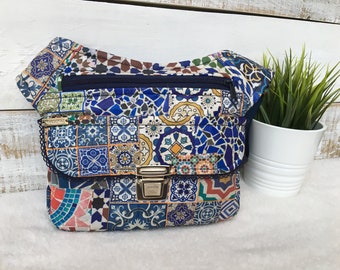 Exclusive handmade Fanny Pack - Bag - Bandolier "Waterproof Gaudí". From Barcelona with love! Unique Piece Number 4279
