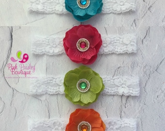 YOU PICK 1 Baby Headbands - Baby girl Headbands - Baby Shower Gift - Infant Headbands - Flower Headbands - Baby Hair Accessories