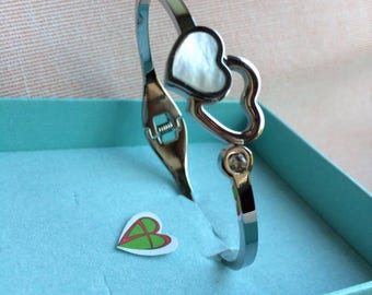 Stainless steel heart bracelet