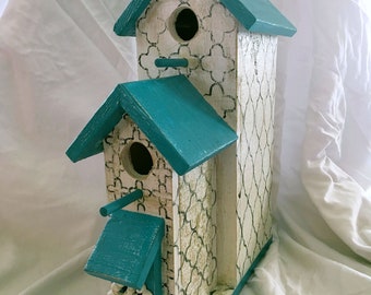 Moroccan Teal Birdhouse