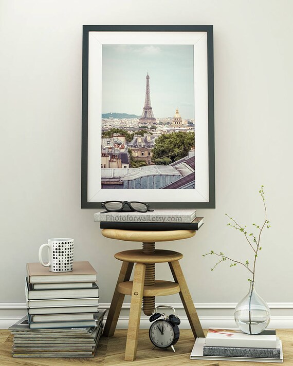 Eiffel Tower Paris rooftops/Paris photography/Paris decor