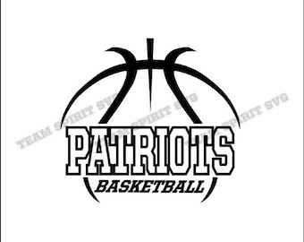 Patriots Basketball Outline Download Files - SVG, DXF, EPS, Silhouette Studio, Vinyl / Digital Cut Files -Use with Cricut and Silhouette