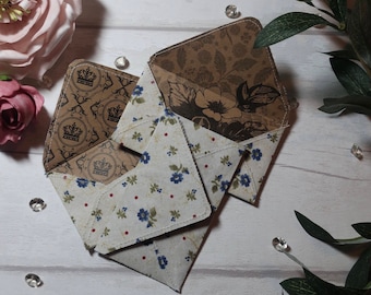 Blue Flower Fabric Envelope