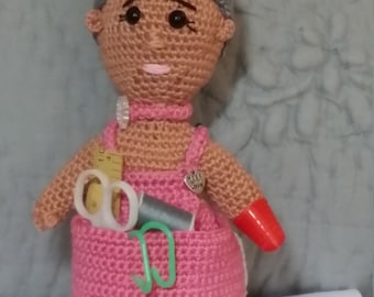 Crafter Granny 'Frida' Pincushion Handwork Tool Caddy