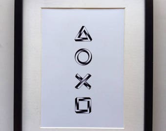 PlayStation Symbols Print