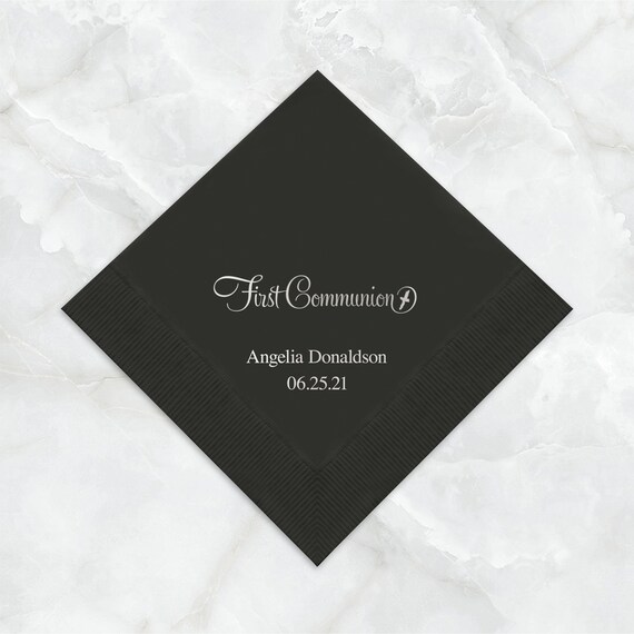 Set of 100 First Communion Personalized Napkins Communion