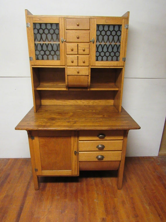 Antique oak kitchen cabinet hoosier style