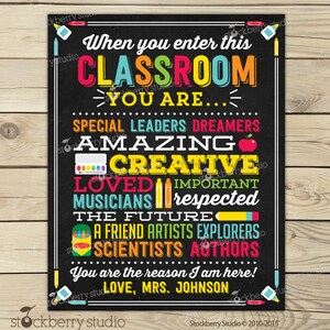 Classroom wall art Etsy