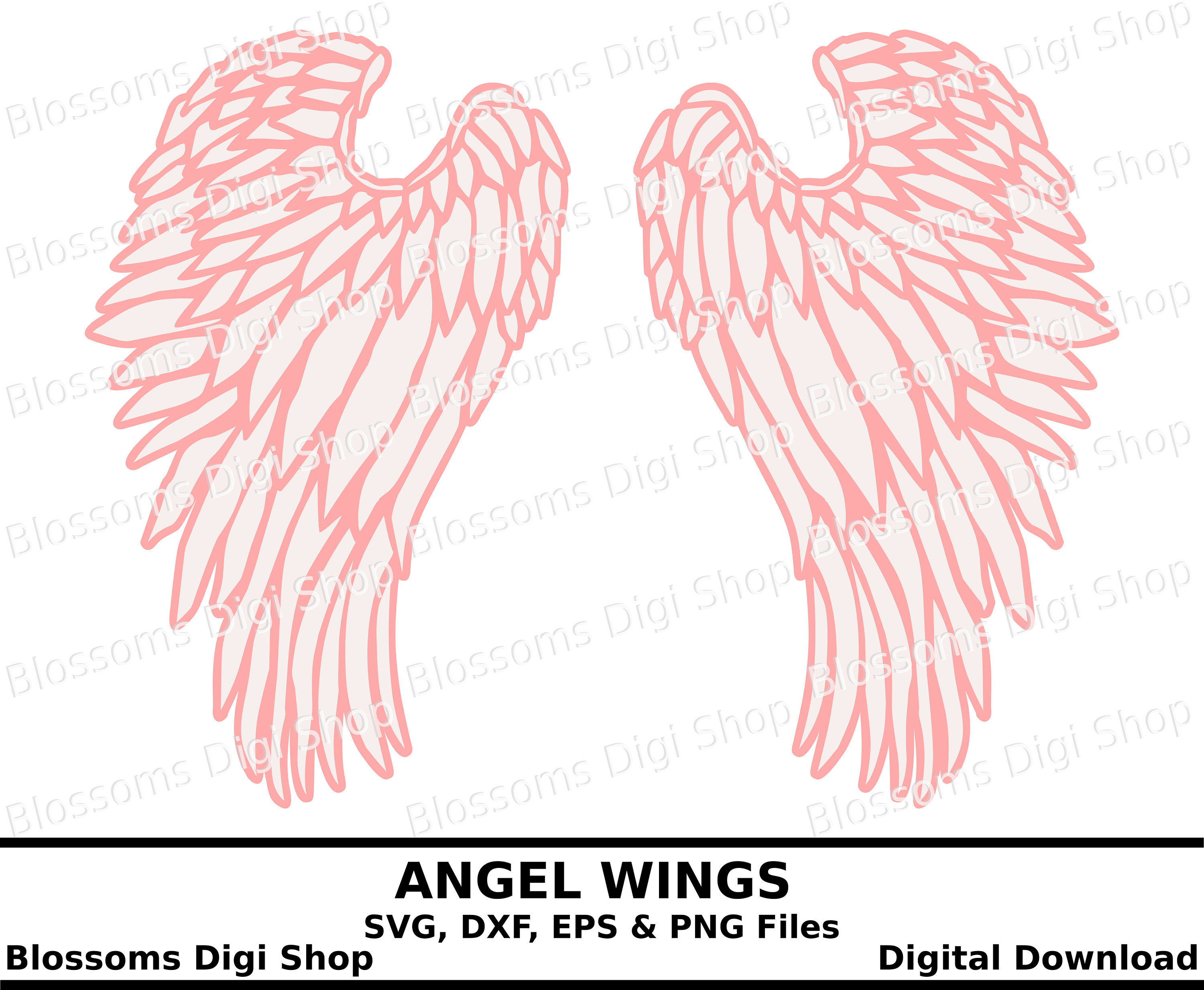 Ангел с крыльями DXF
