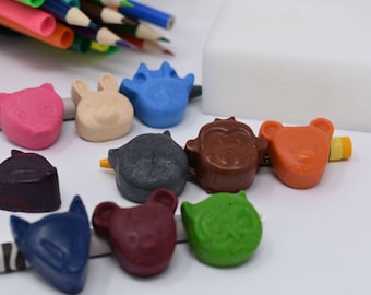 Forest Animal Crayons - Set of 10 - Recycled Crayons - Animals - Forest Animals - Party Favor - Stocking Stuffer - Zoo Party - Animal Theme