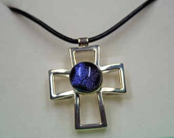 Dichroic and Silver Necklace! Shipping Included!!