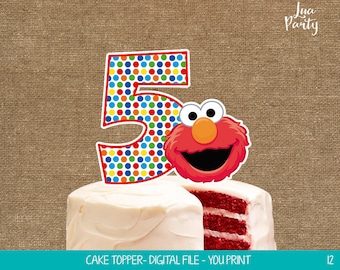 Elmo cake topper print yourself, Elmo birthday centerpiece, Elmo birthday decor, Elmo cake decor